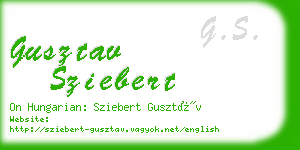 gusztav sziebert business card